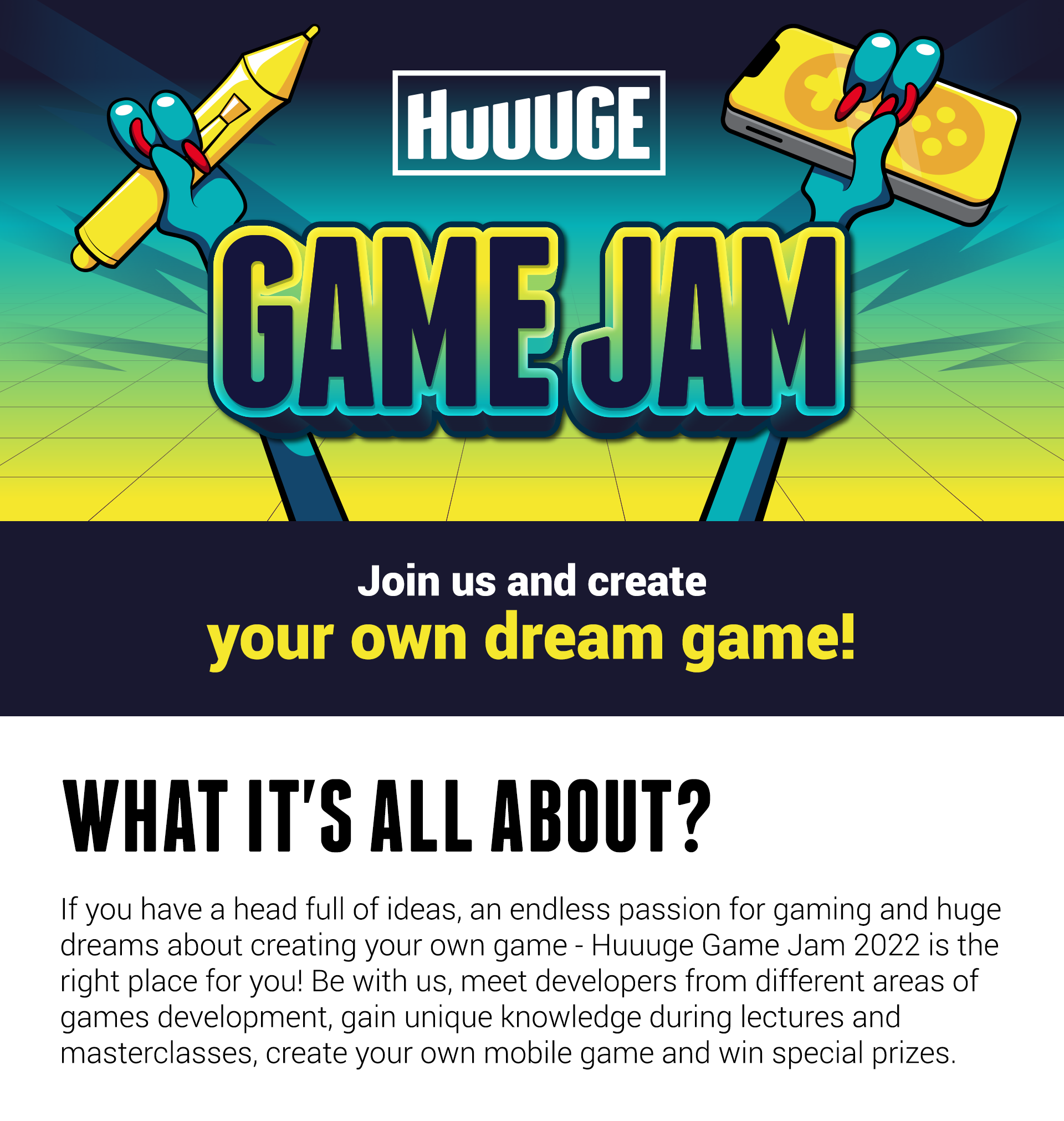 Huuuge Game Jam 2022 in Warsaw - Event and conference app - Eventory
